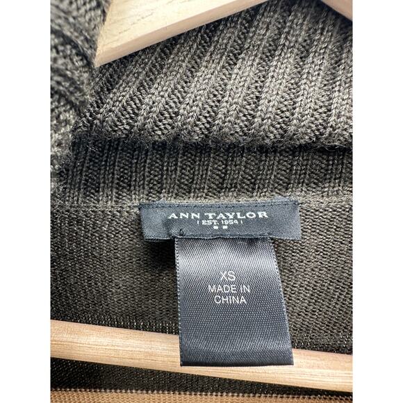 Ann Taylor Factory‎ Brown Tan Merino Wool Sweater Dress Women's Size X-Small XS - Picture 5 of 8